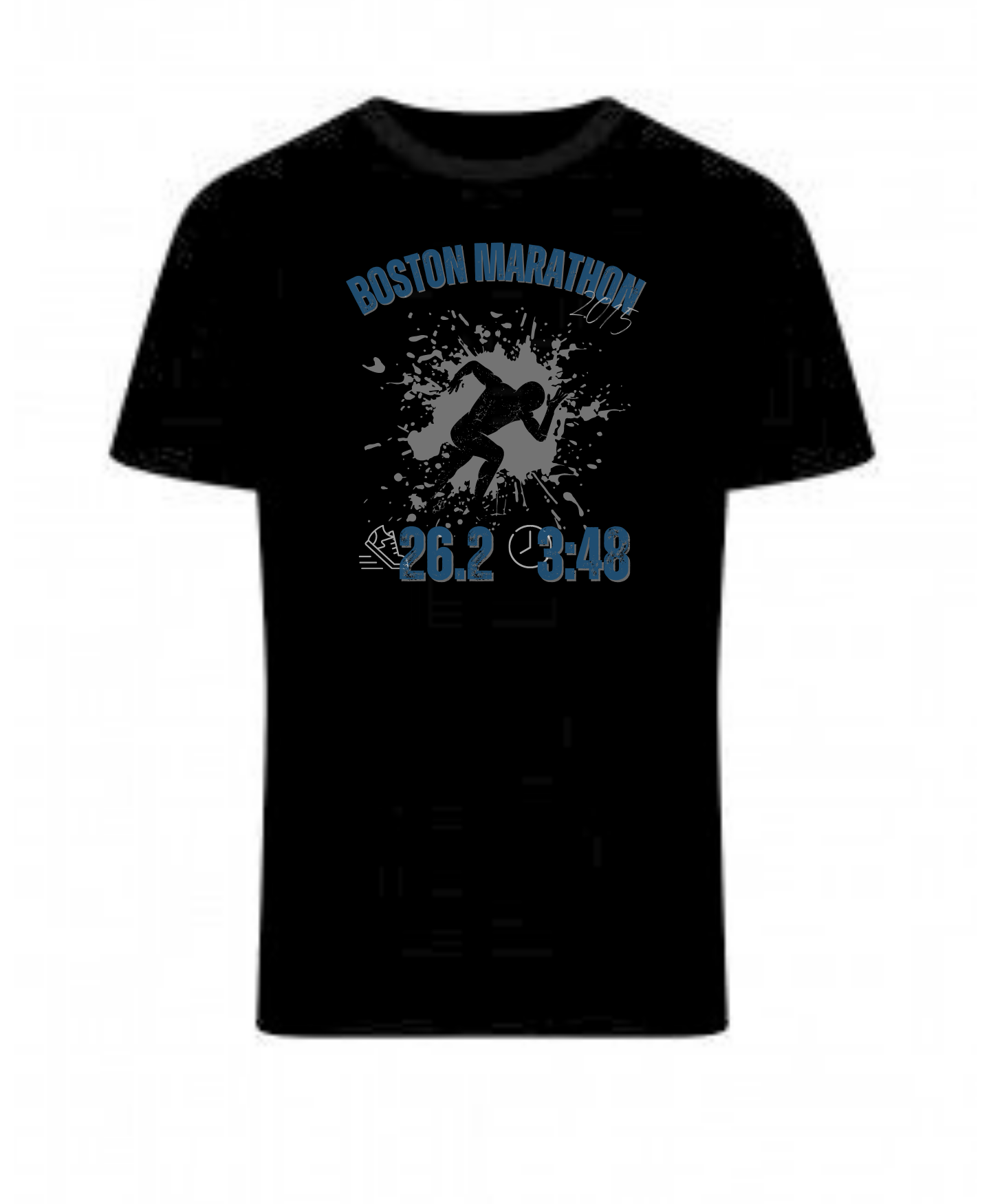 Custom Marathon Runner Completion Time T-Shirt